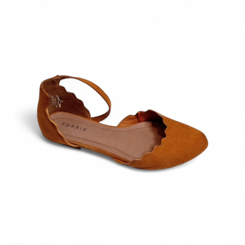 Chic Brown Ankle Strap Flats - image 2